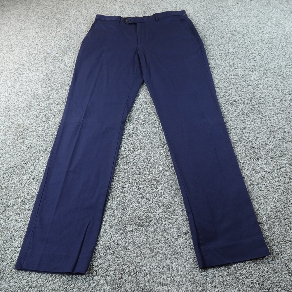 J Crew Pants Mens 32X32 Blue‎ Chino Trouser Bowery Flat Front Stretch Preppy